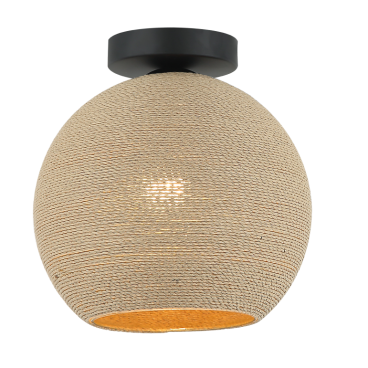 Houten plafondlamp Chericoni Carpi – Ø25 cm, 1 lichts, ideaal voor een natuurlijk interieur
