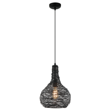 Strakke en moderne zwarte hanglamp – Chericoni Filo Sottile Ø25 cm
