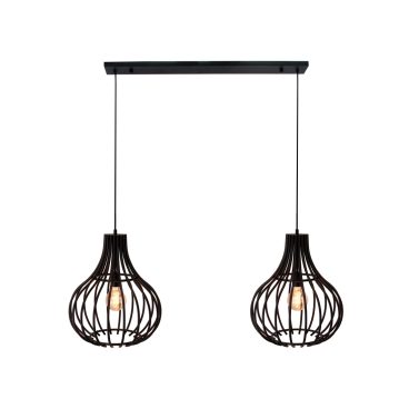 Chericoni Goccia – zwarte hanglamp – Ø40 cm – 2 lichts – metalen behuizing