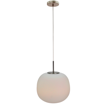 De Opalino hanglamp (Ø38 cm) in wit glas zorgt voor een zachte lichtverspreiding en een verfijnde, moderne look.