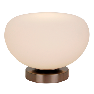 Stijlvolle Opalino tafellamp (Ø22 cm) in wit glas. Minimalistisch design dat rust en sfeer brengt in elk interieur.