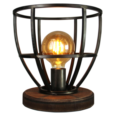 Tafellamp Chericoni Aperto, zwart, Ø25 cm, 1 lichtpunt, E27 fitting. Modern design voor stijlvolle en sfeervolle verlichting.